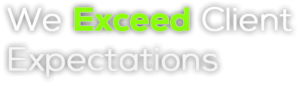 A black background with green text and white letters.